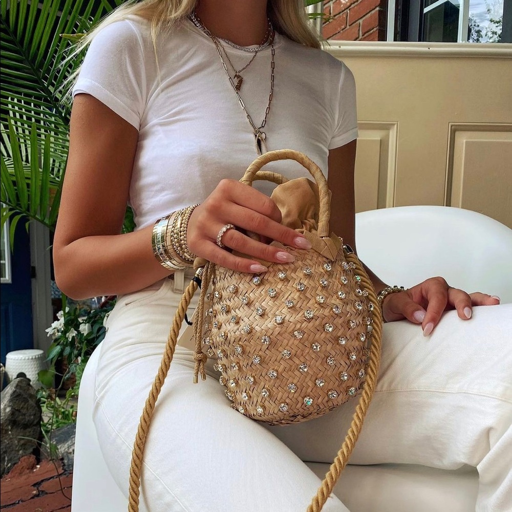 Jewel Beach Straw Bag